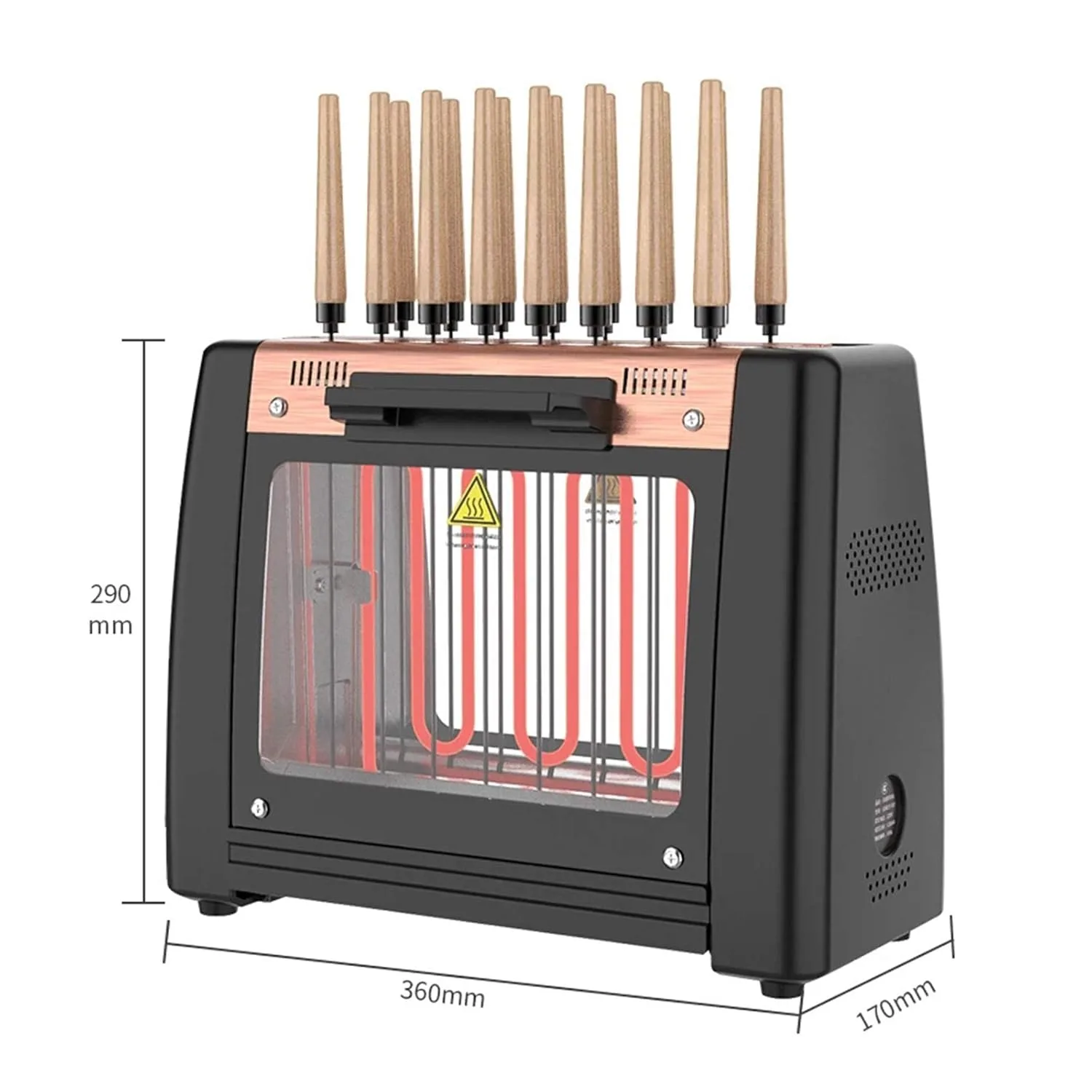 electric rotating skewer grill 16 skewers 2