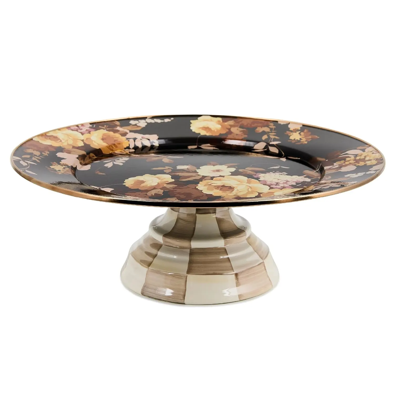 enamel pedestal platter 1