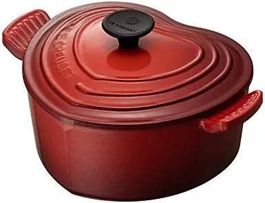 enameled cast iron heart cocotte 1