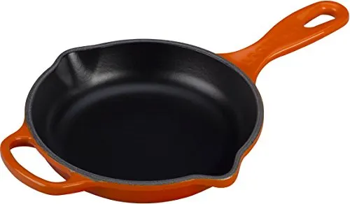 enameled cast iron skillet flame 1