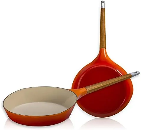 11" Enameled Cast Iron Skillet - Orange