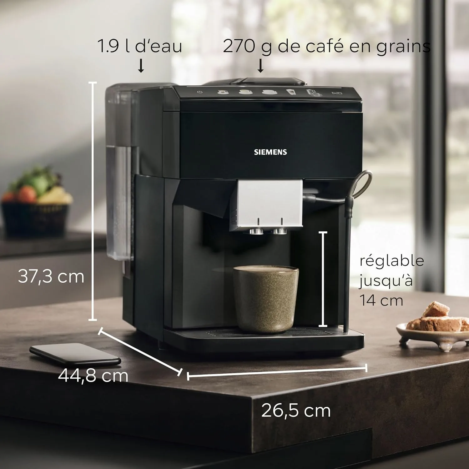 eq500 coffee machine black 2