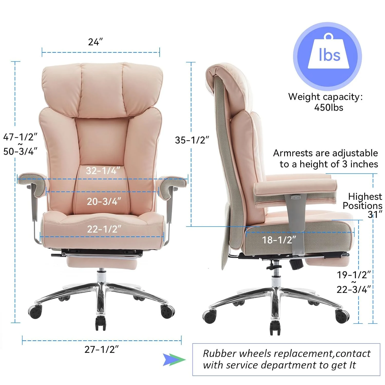 ergonomic office chair big tall 2
