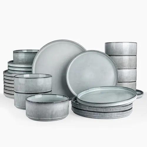 Famiware Blue Dinnerware Set - 24 Piece