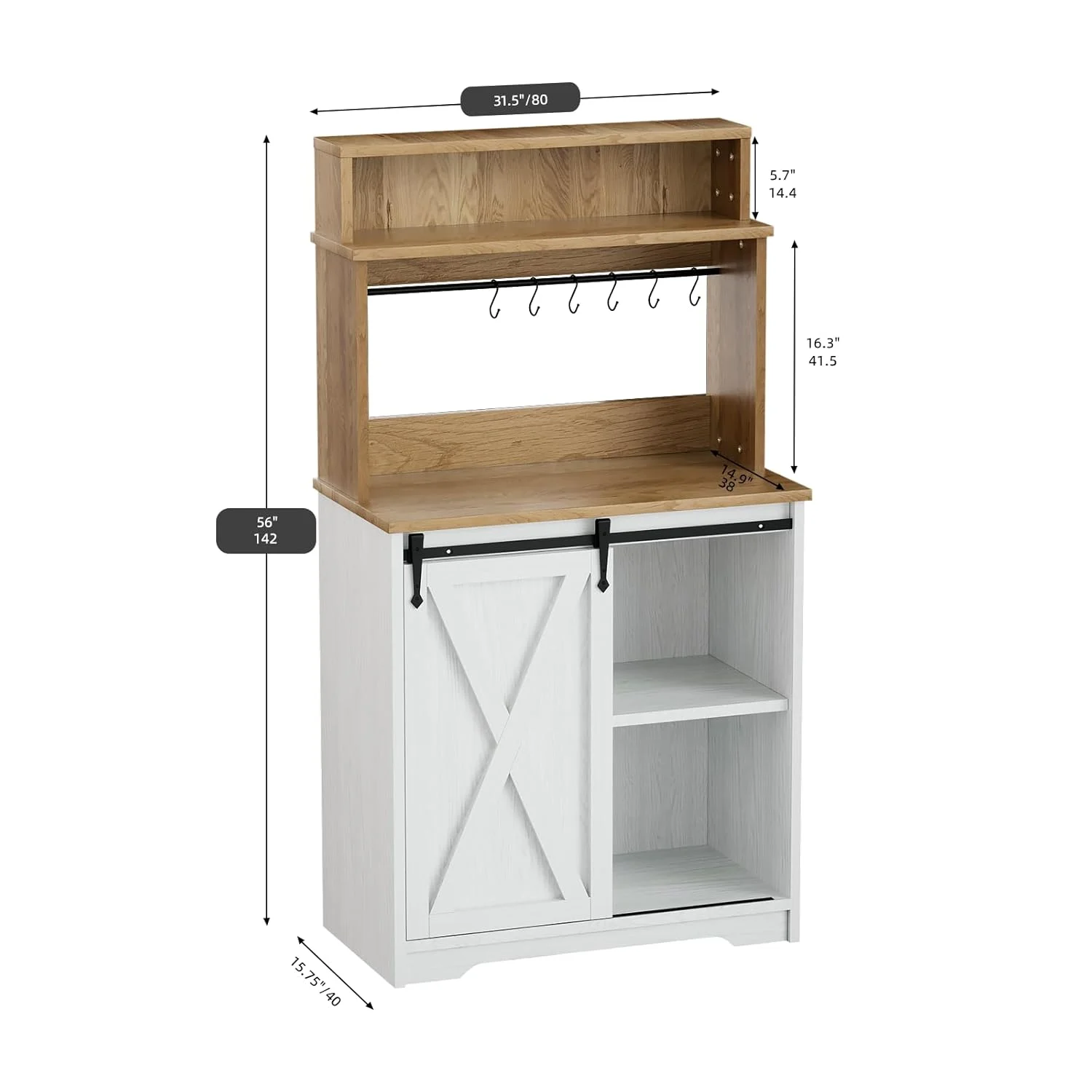 farmhouse coffee bar hutch 2