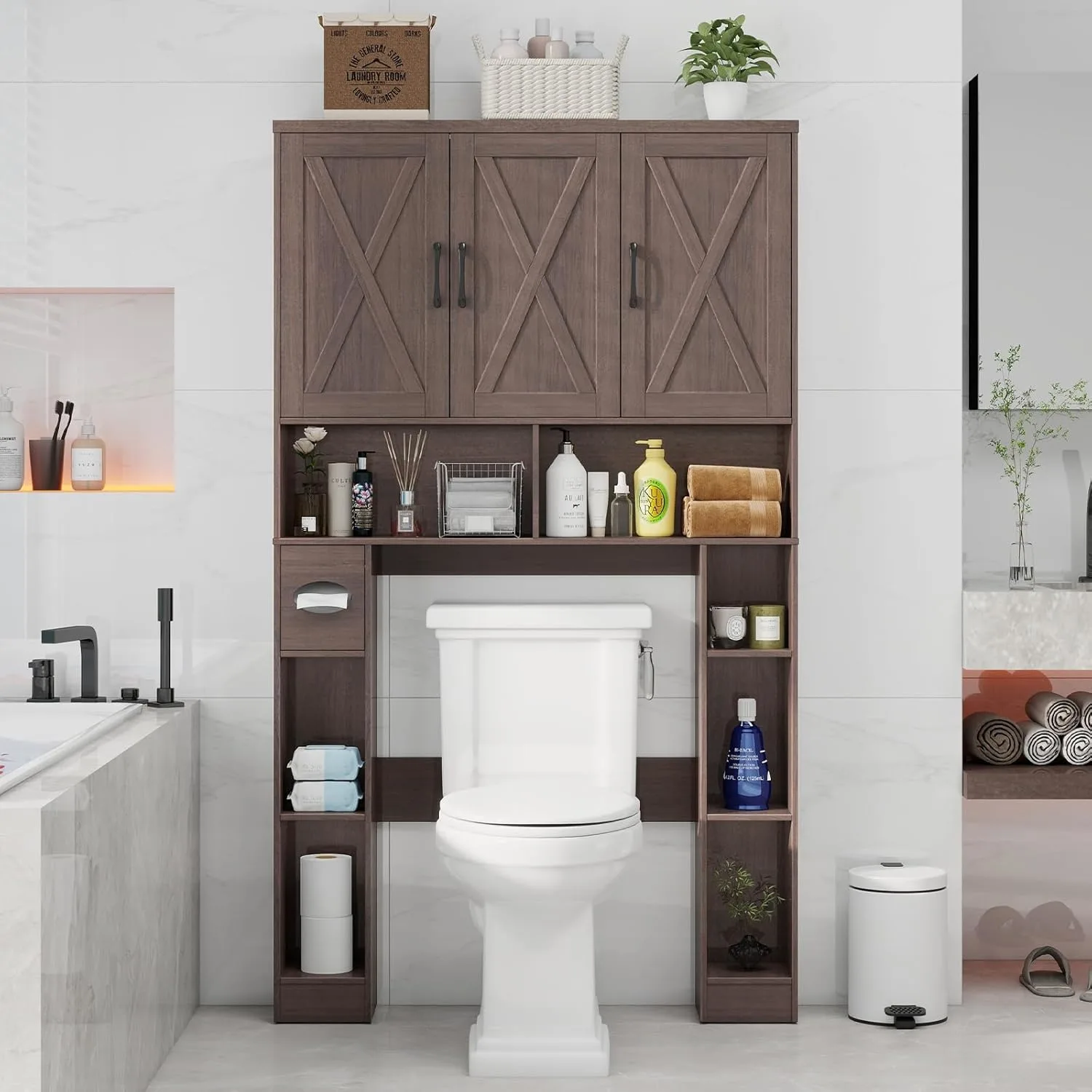farmhouse toilet cabinet 1