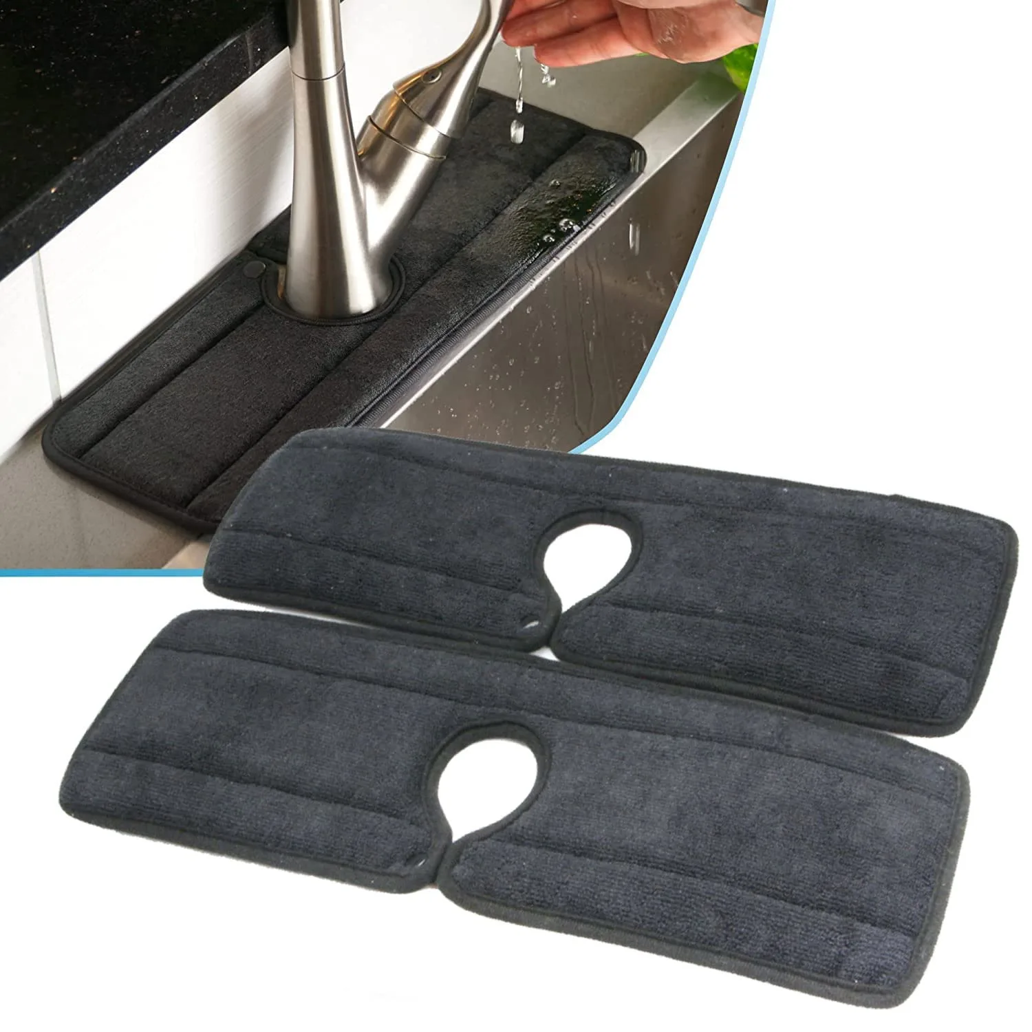 faucet absorbent mat sink 1