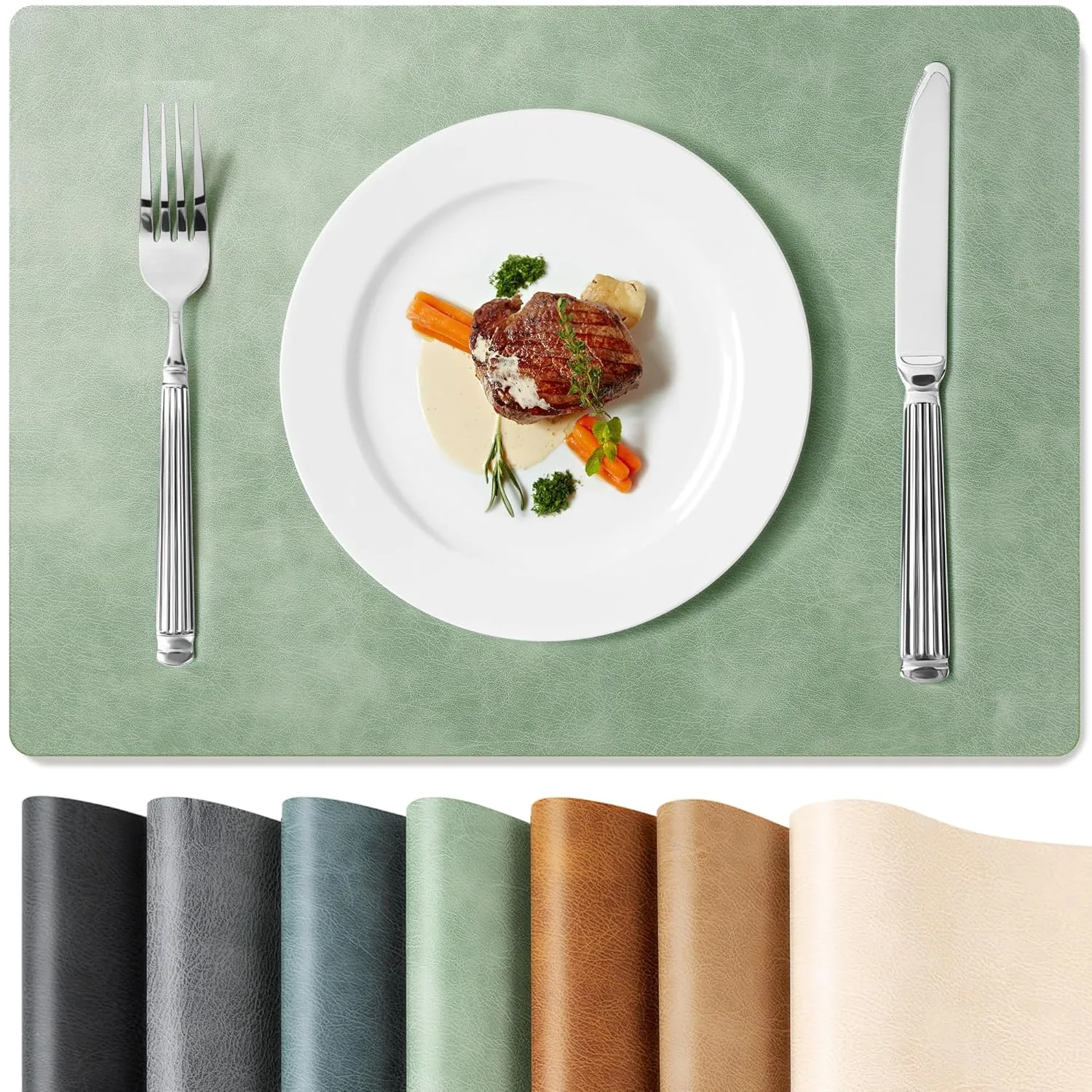 faux leather placemats 1