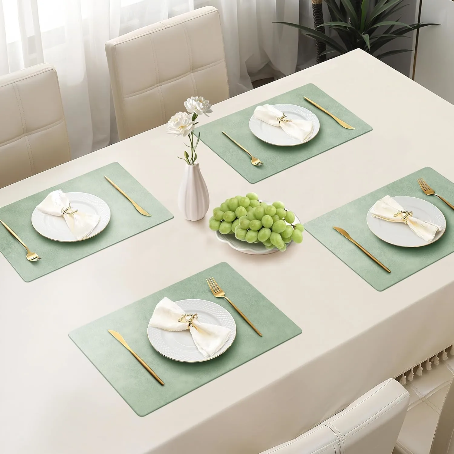 faux leather placemats 2