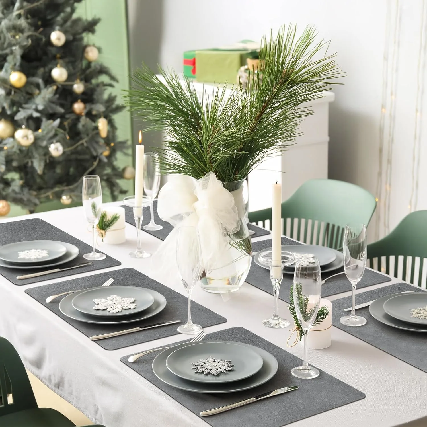 faux leather placemats dual 2