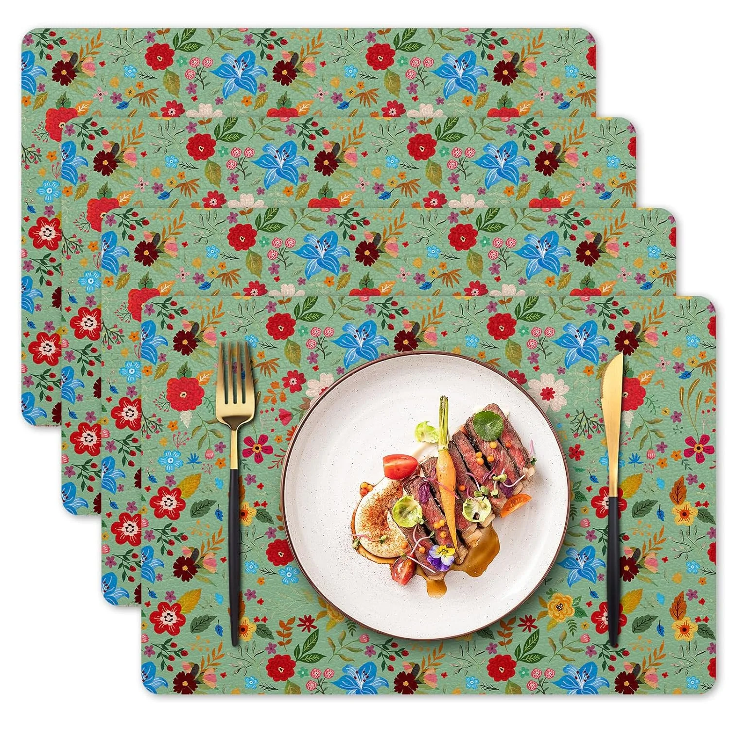 flower placemats dining 1