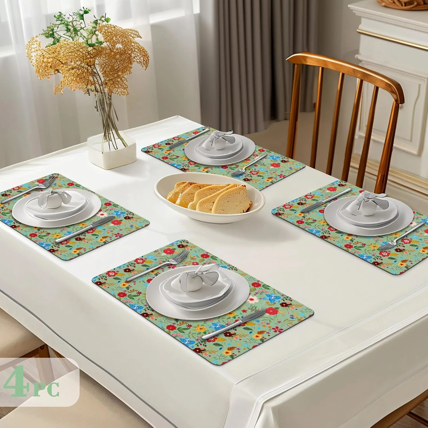 flower placemats dining 2