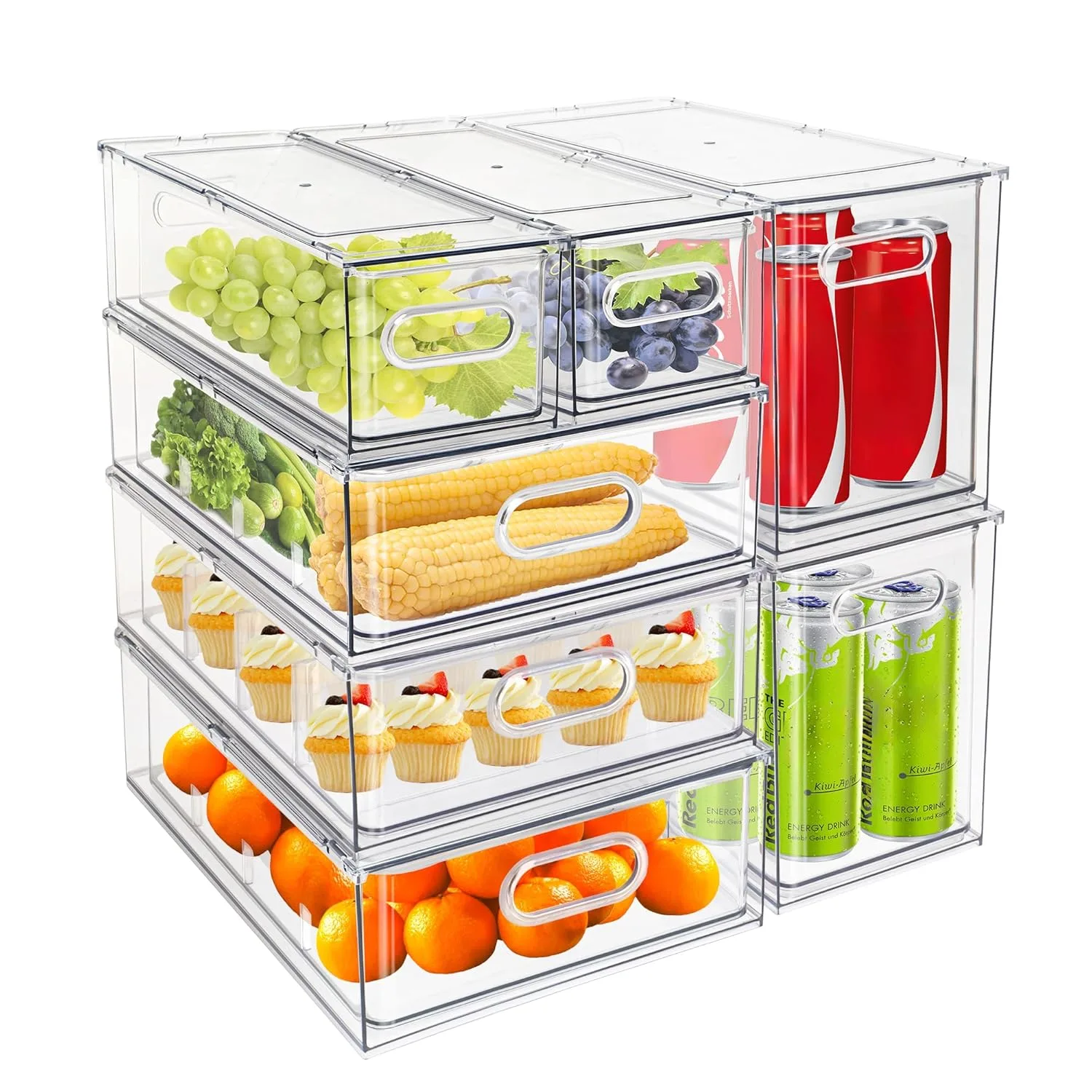 fridge organizer bins drawers 1