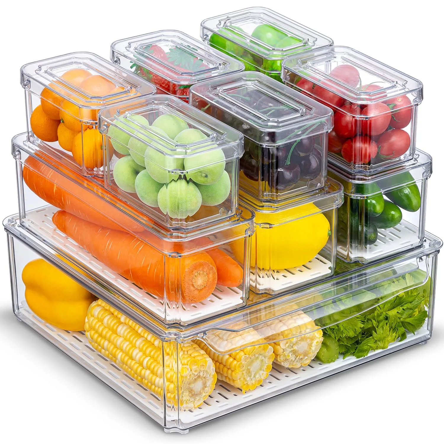 fridge organizers stackable bins 1