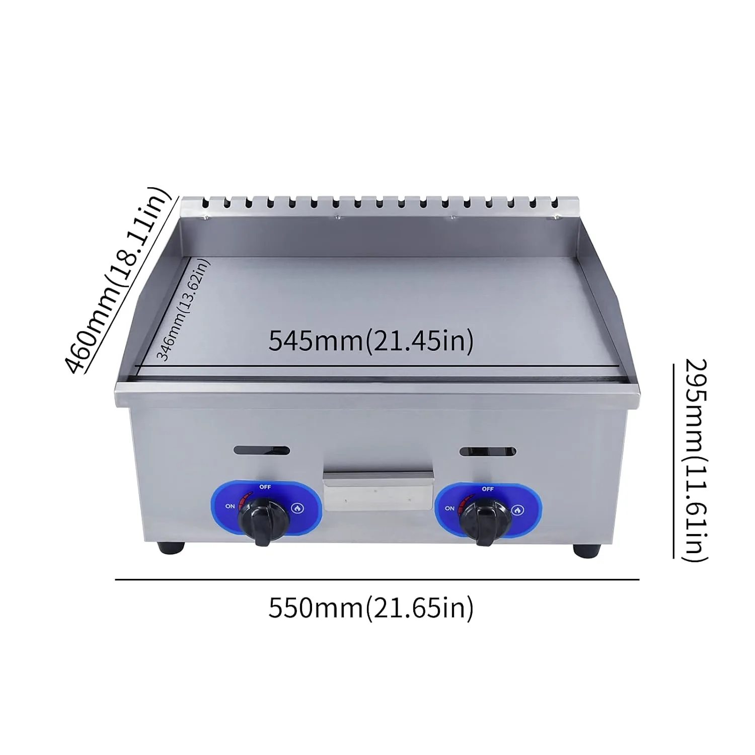 gas griddle commercial lpg stainless steel 2