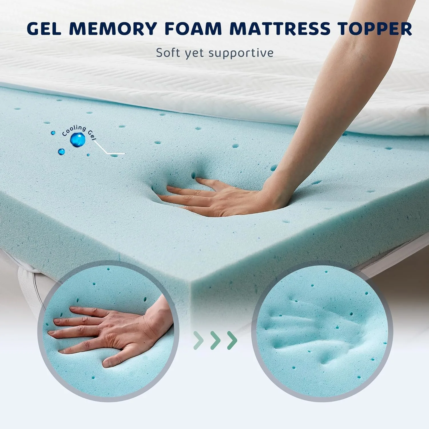gel memory foam mattress topper 2