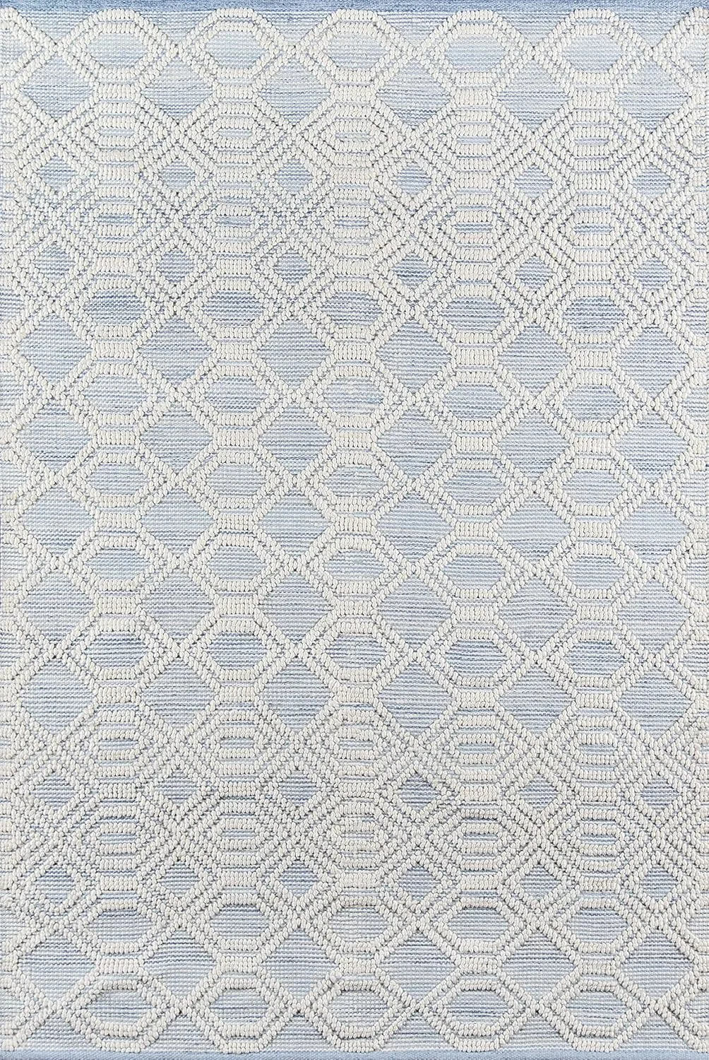 geometric light blue rug 1