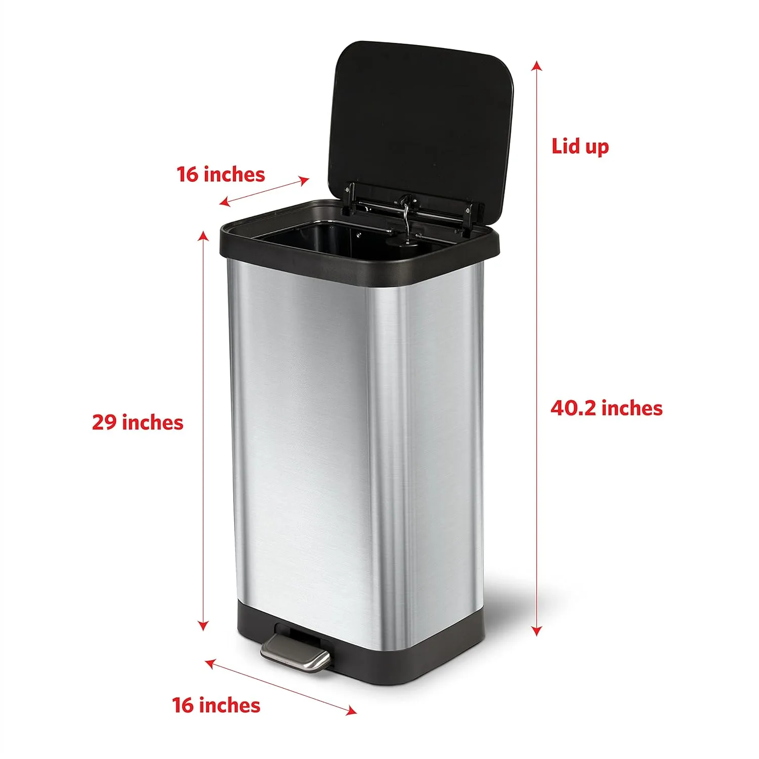 glad stainless trash can 2
