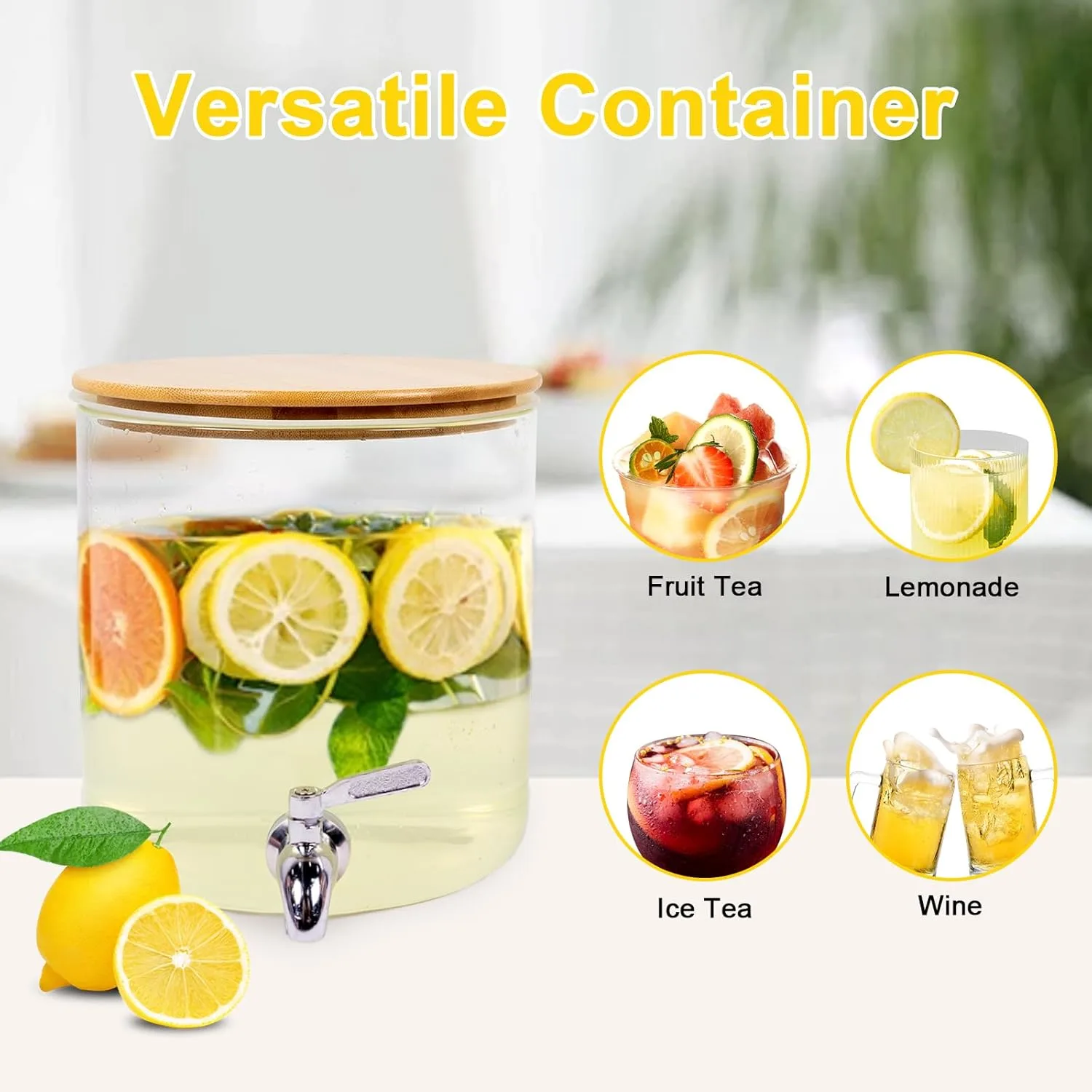 glass drink dispenser 2 pack 2