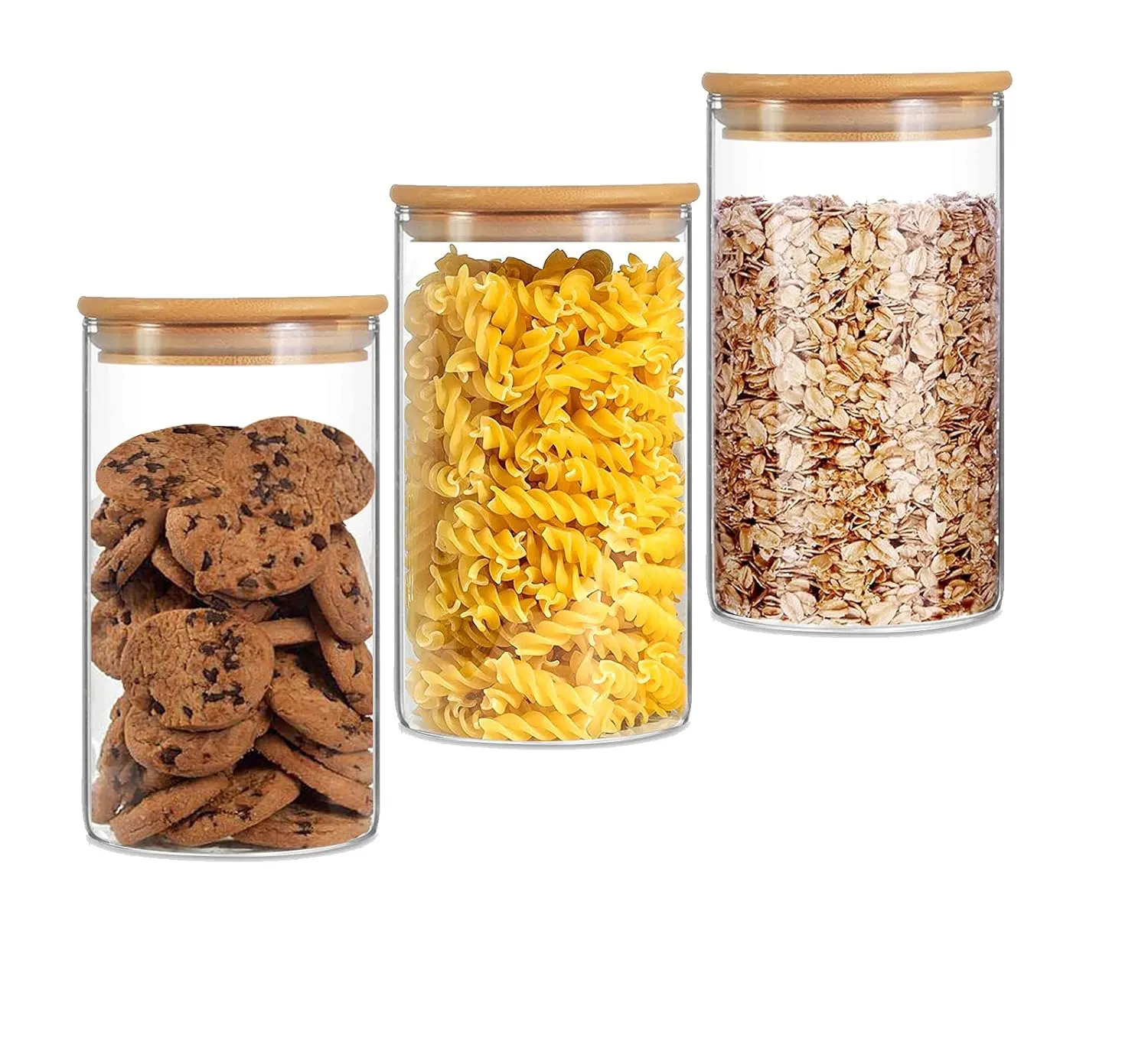 glass jars bamboo lid 1