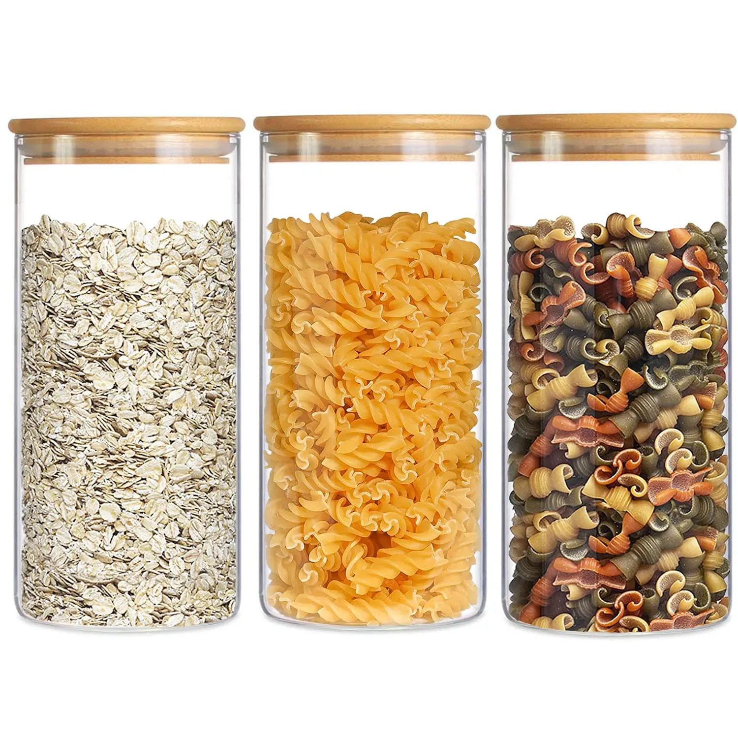 glass jars bamboo lids 1