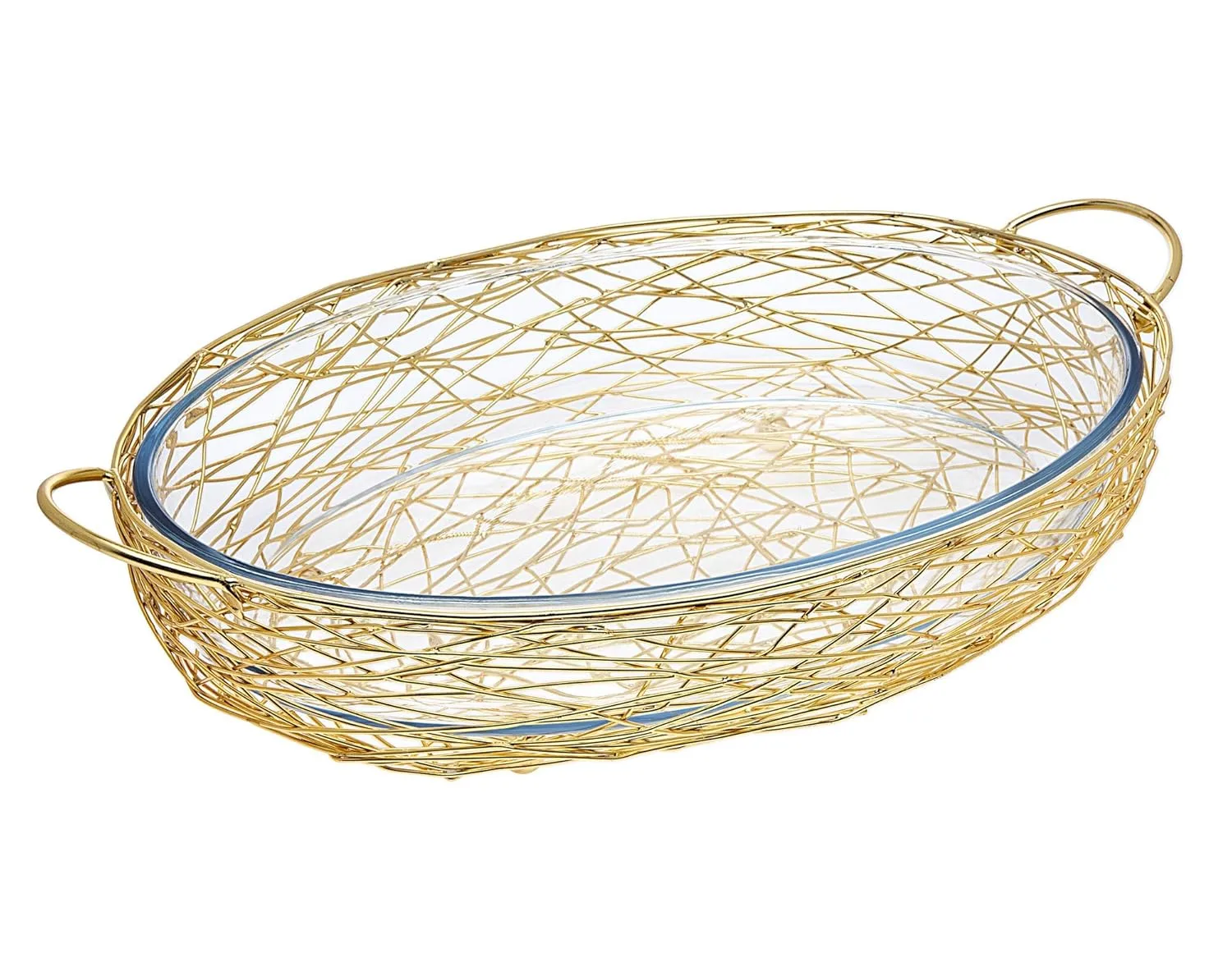 glass oval baker gold base 1