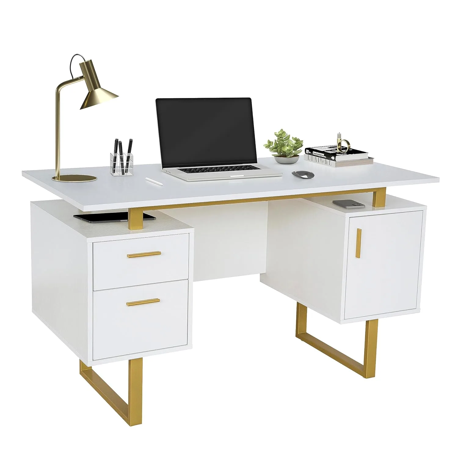 gold desk storage drawers 1