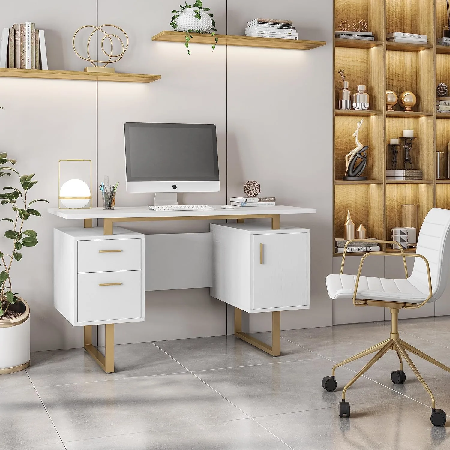 gold desk storage drawers 2