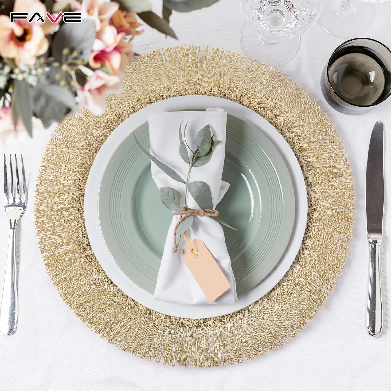 gold round placemats 2