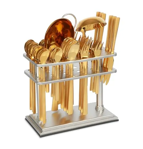 gold stainless steel flatware set 1