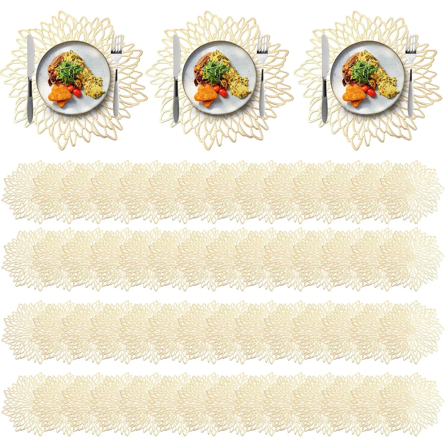 gold vinyl placemats 1
