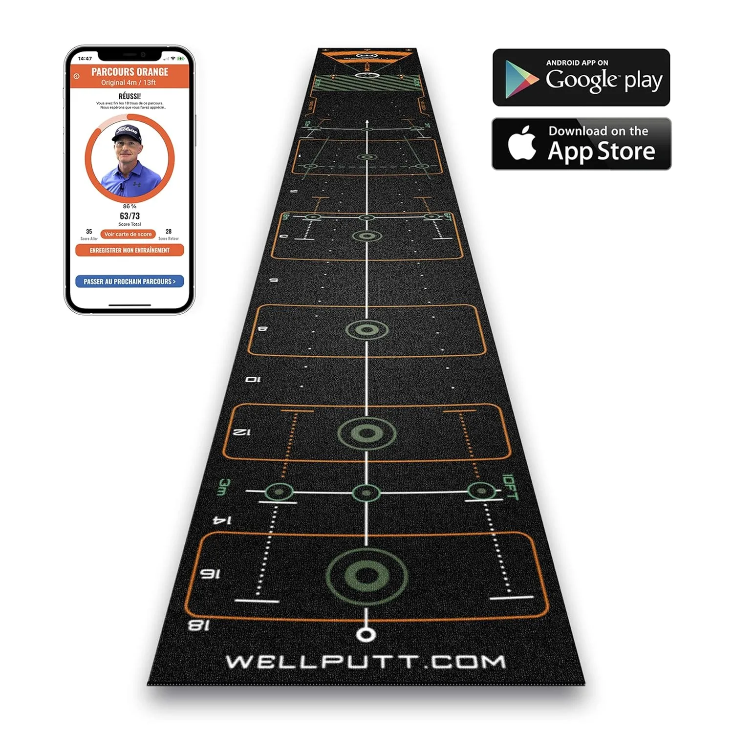 golf putting mat 13ft 2