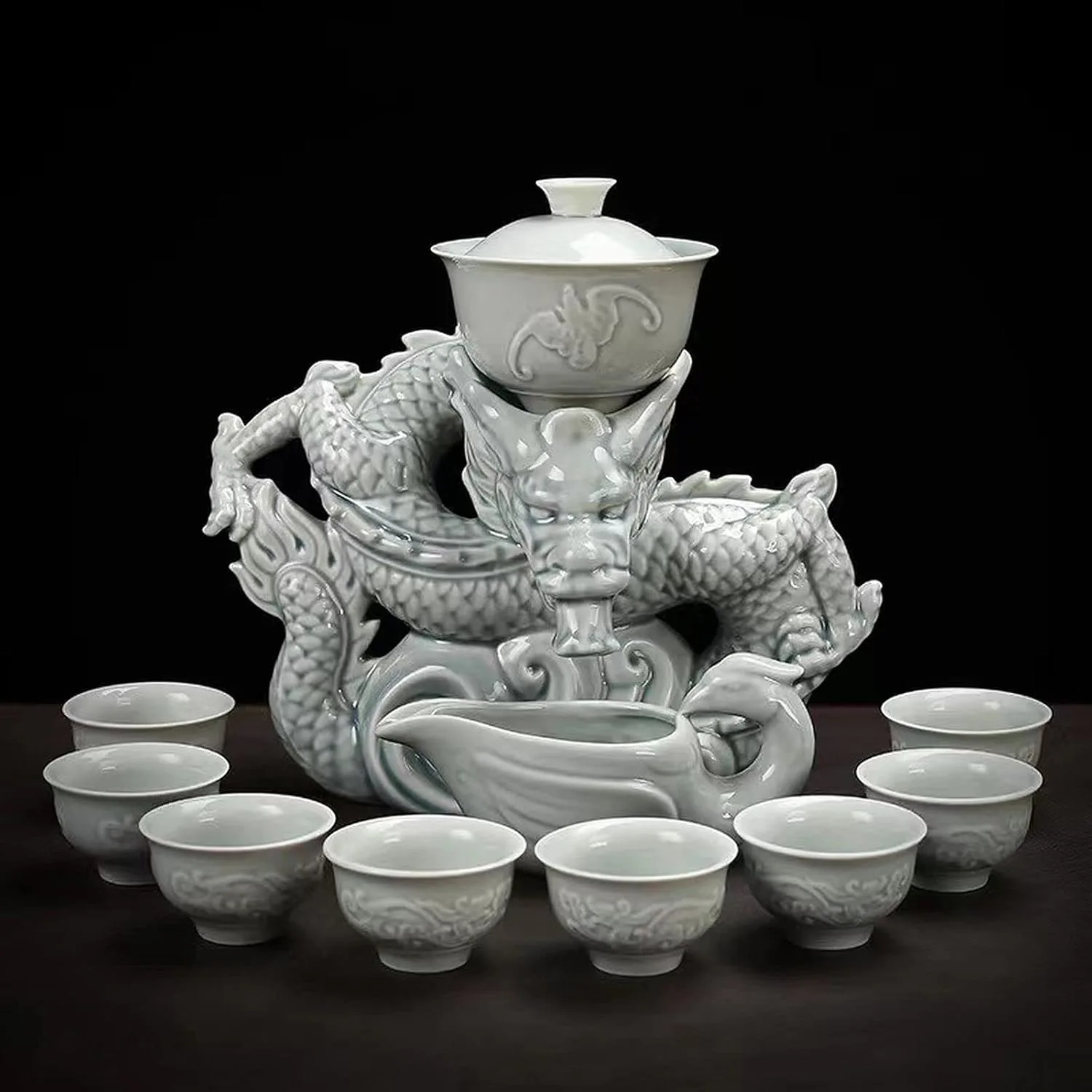 gongfu tea set dragon 1