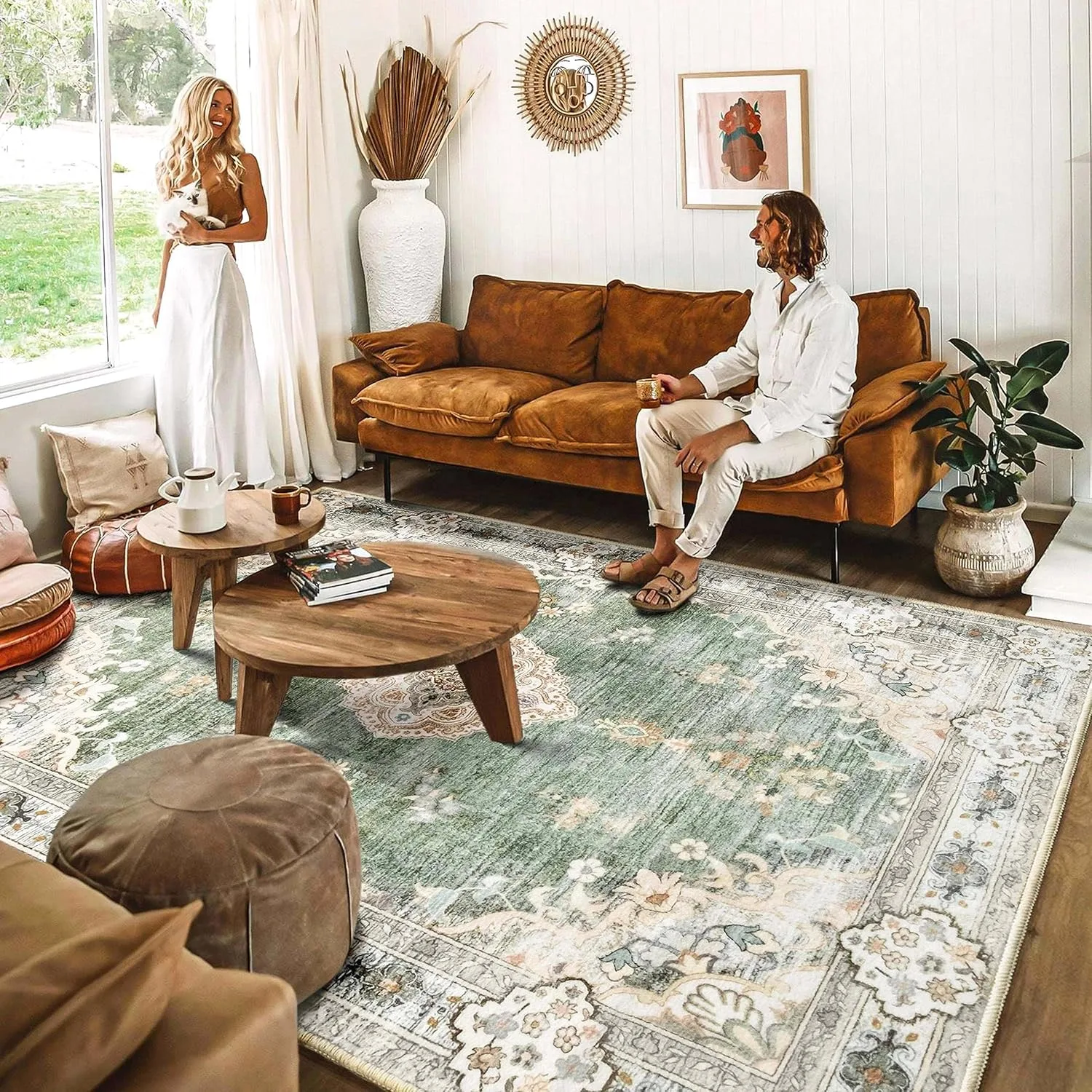 green rug 8x10 washable 2