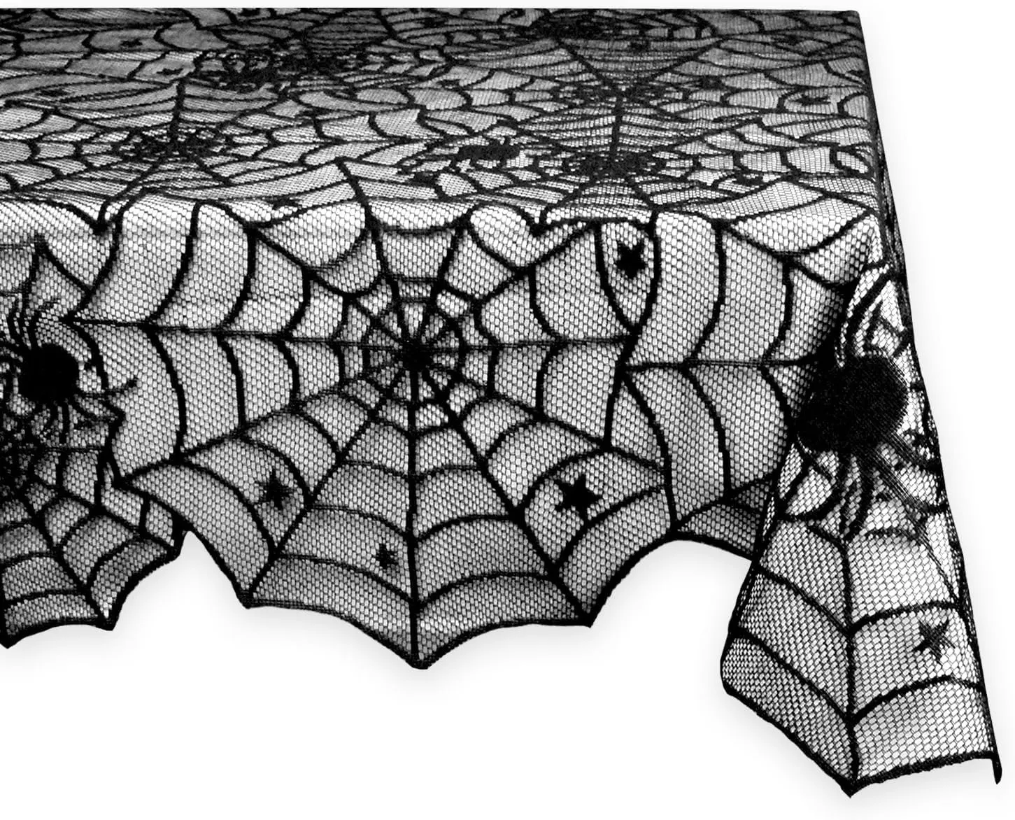 halloween tablecloth black lace 1