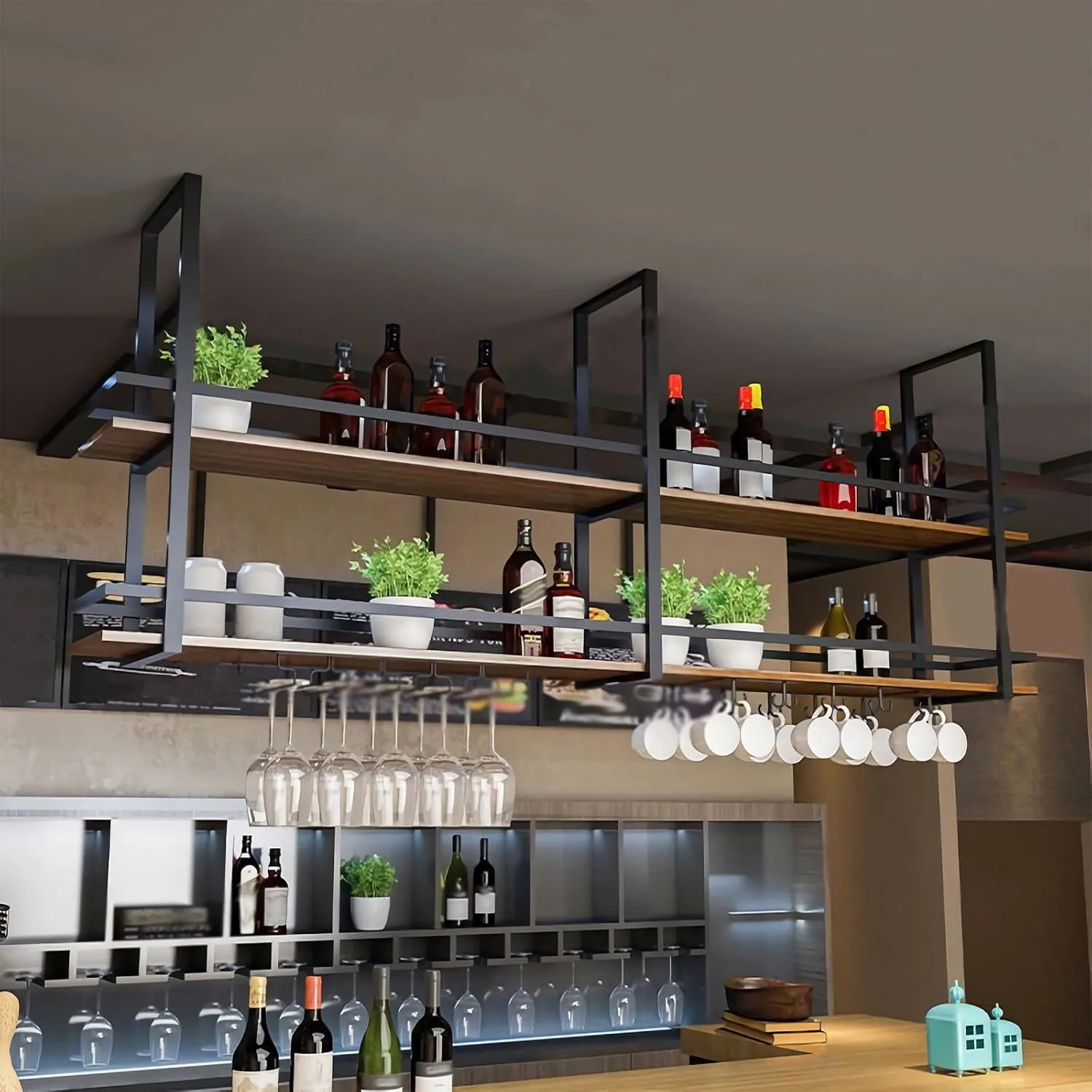 hanging wine rack ceiling 1