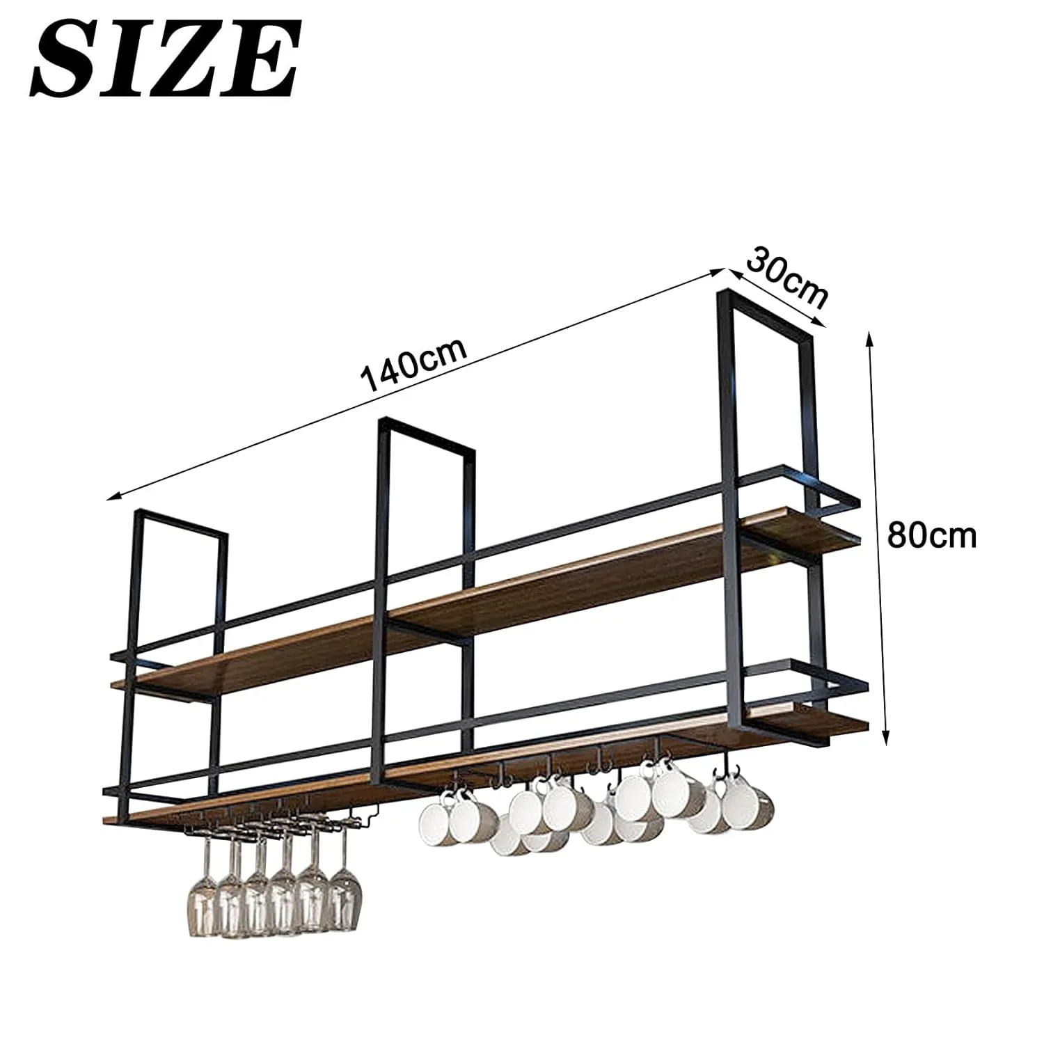 hanging wine rack glass holder 2