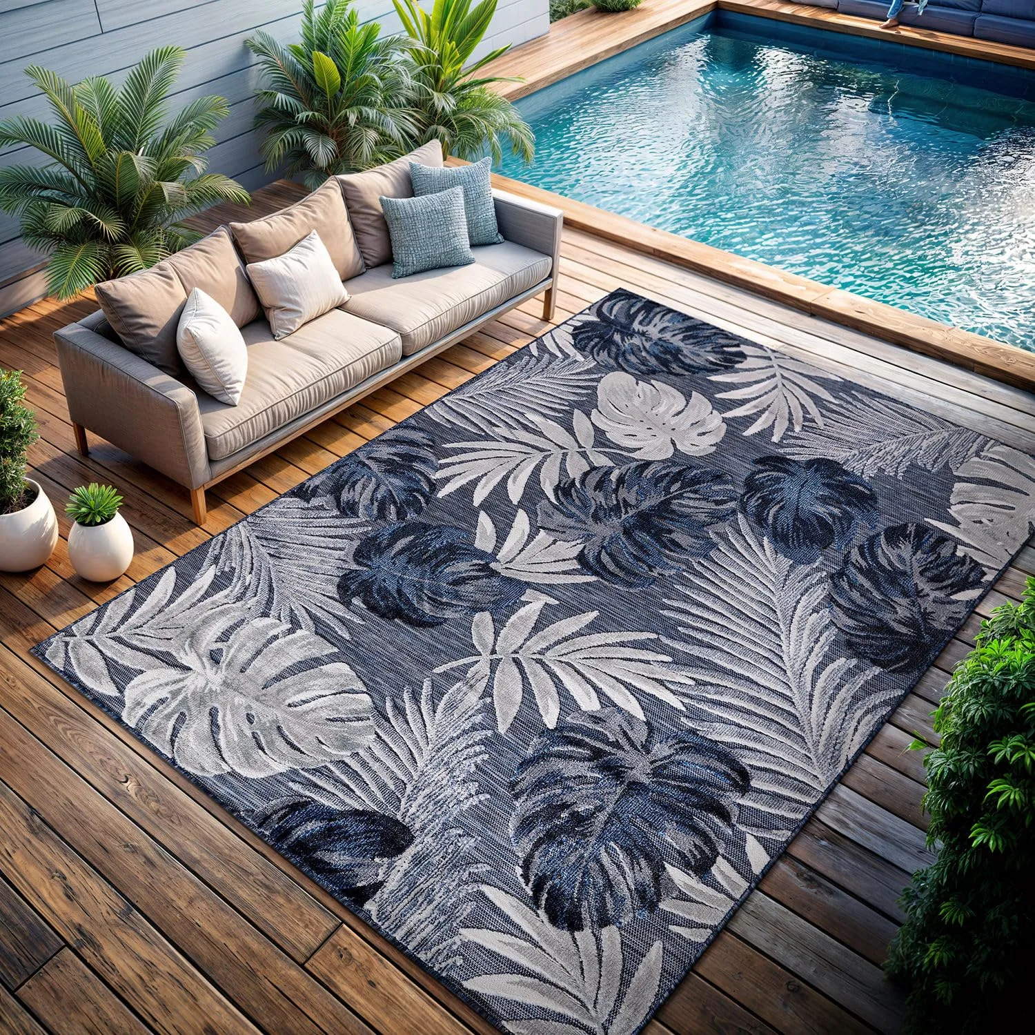 indoor outdoor rug navy 1