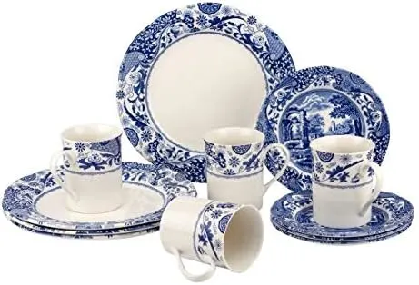 Italian Dinnerware Set - 12 Piece Blue Set