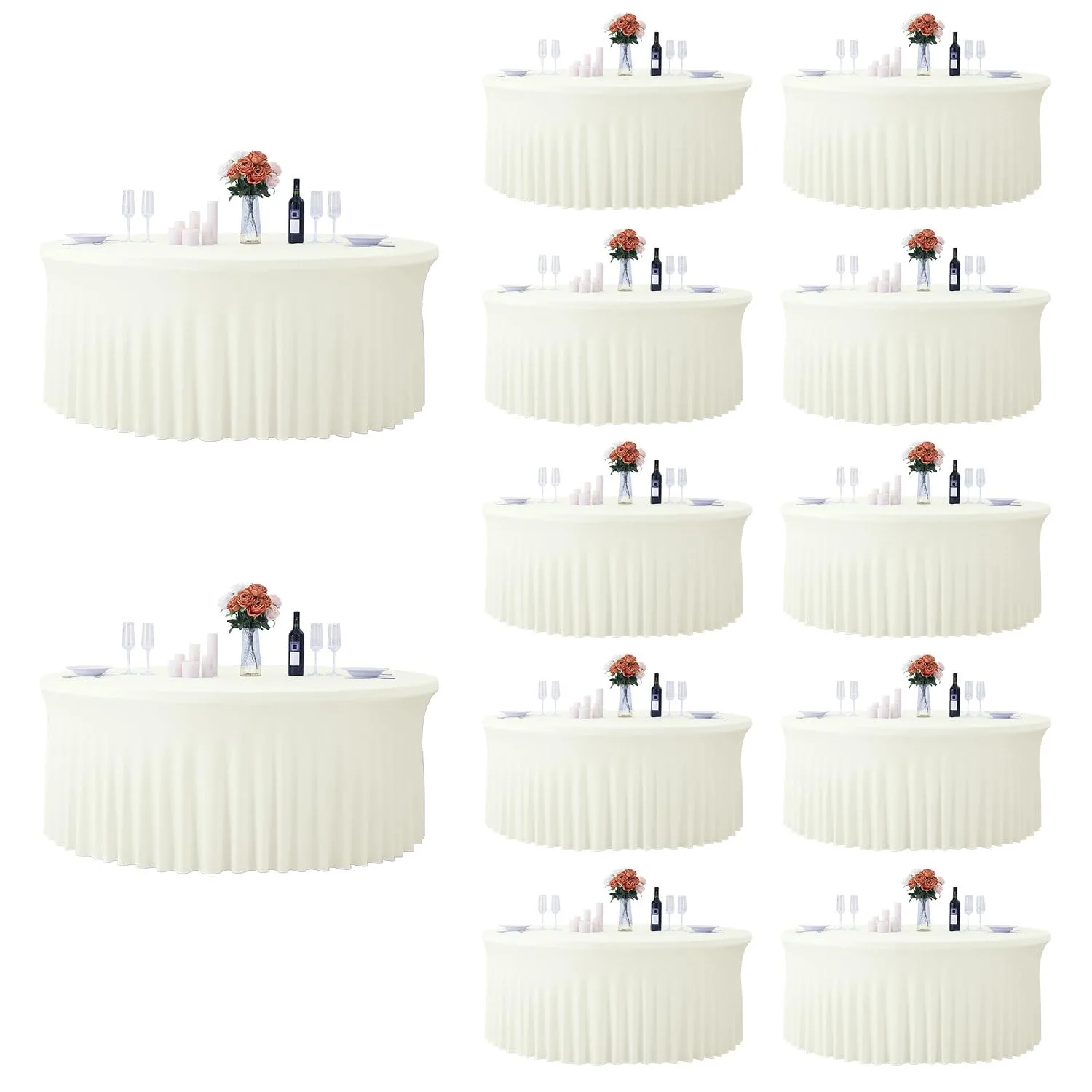 ivory table cloth round 1