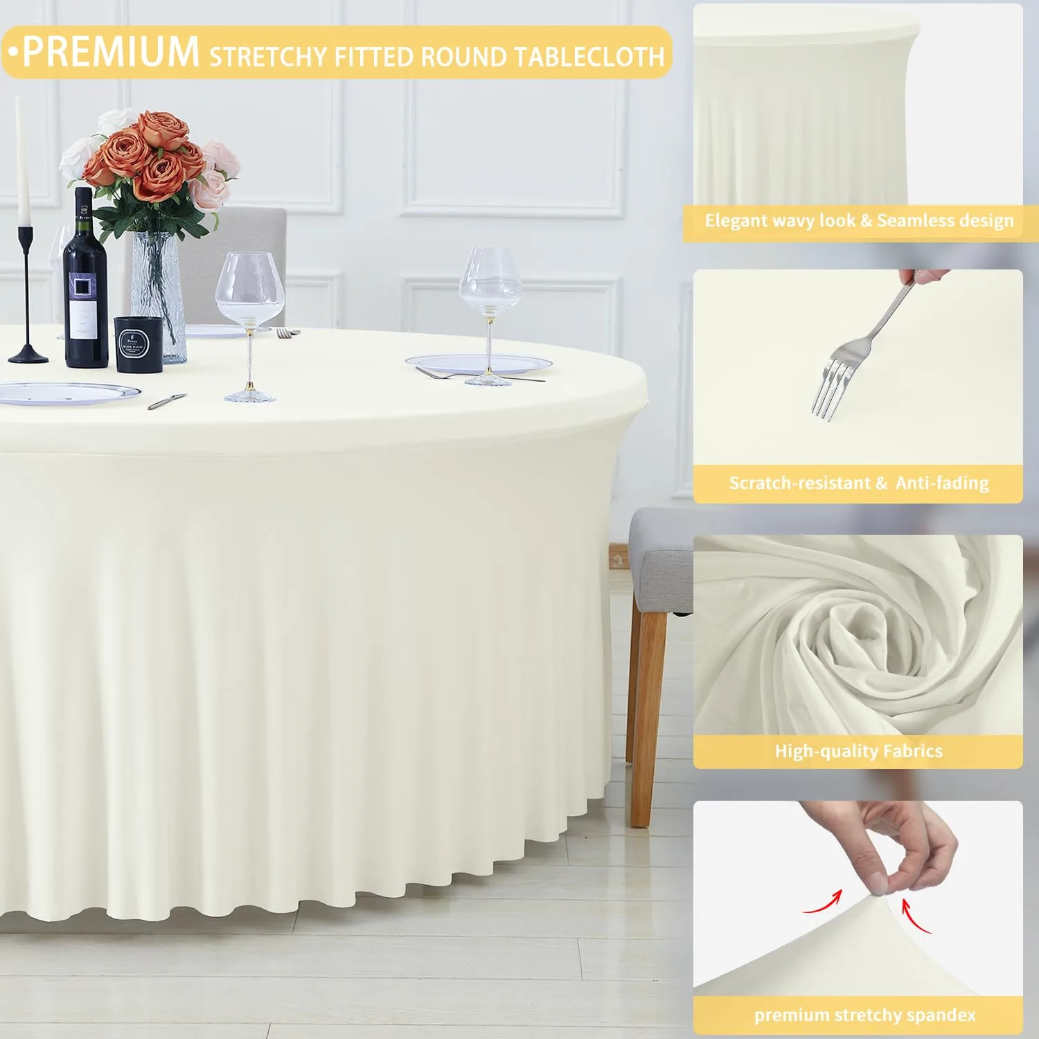 ivory table cloth round 2