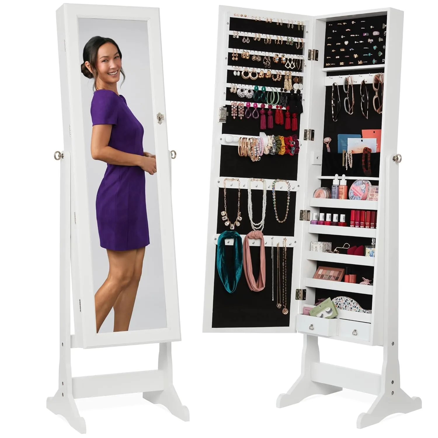 jewelry armoire mirror 1