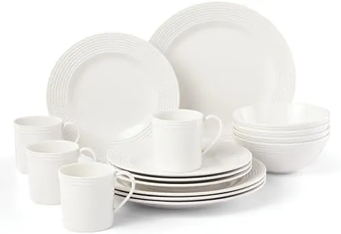 Kate Spade Wickford Dinnerware Set, 16-Piece, White