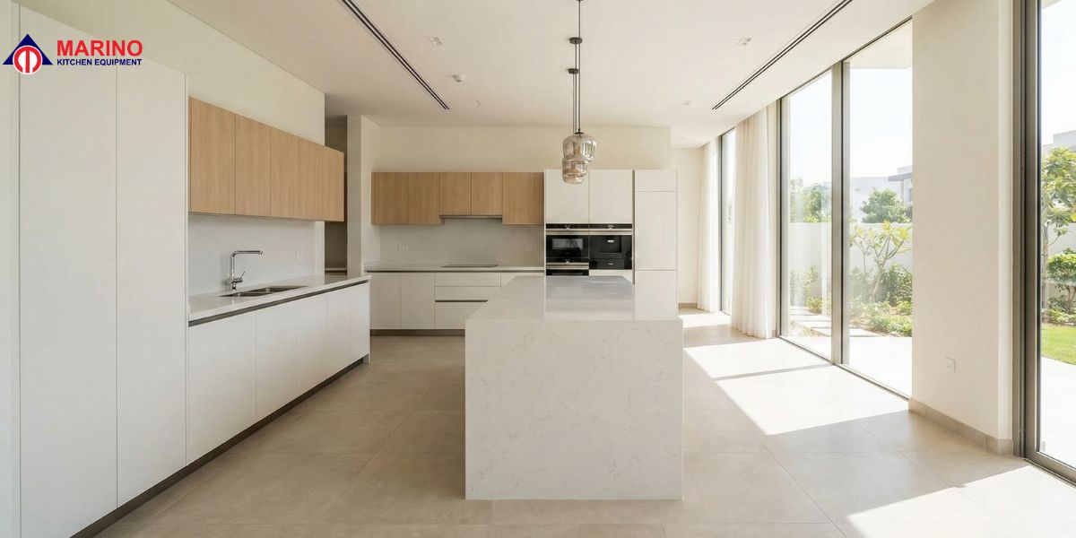 Modern Kitchen Design UAE – Cabinets, Tiles, Sinks & Appliances