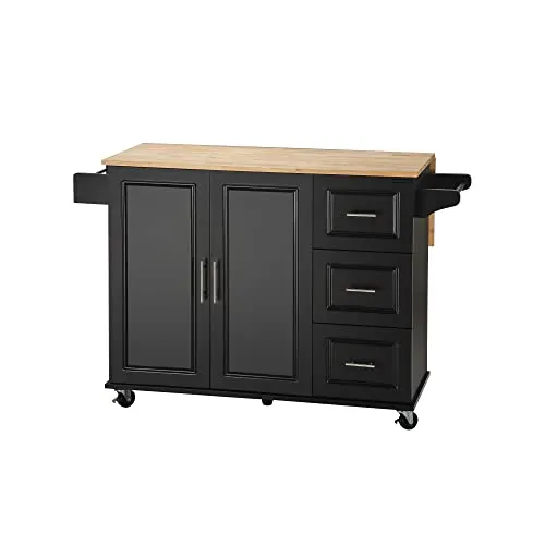 kitchen island cart storage wheels 1