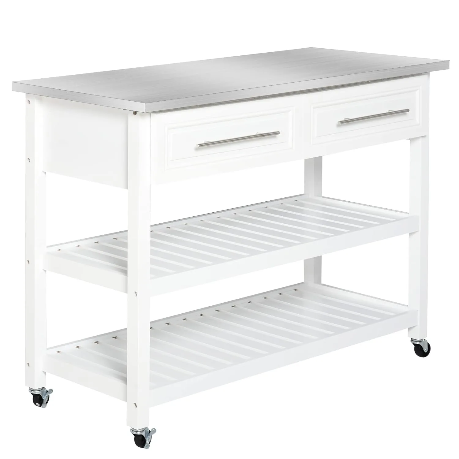 kitchen island steel top 1
