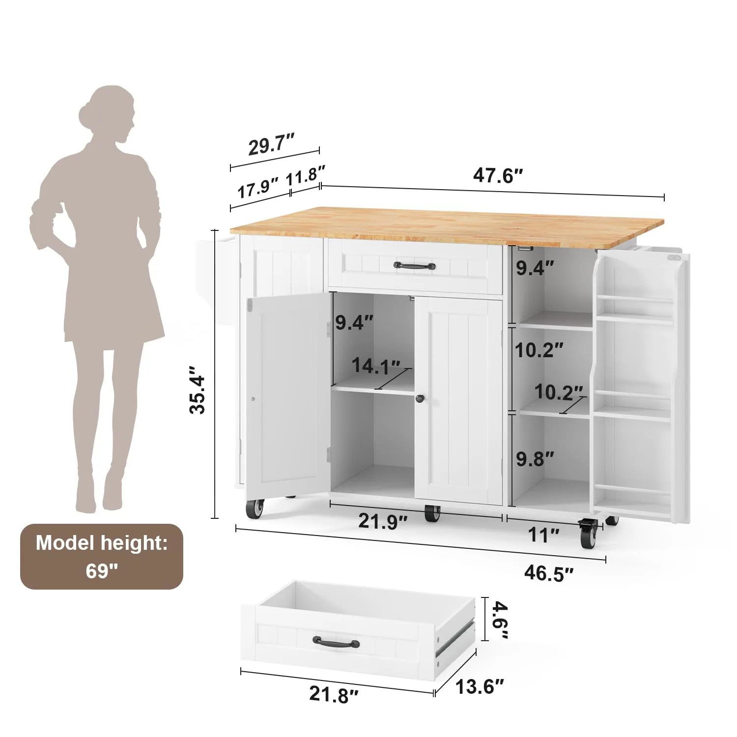 kitchen island with storage 2