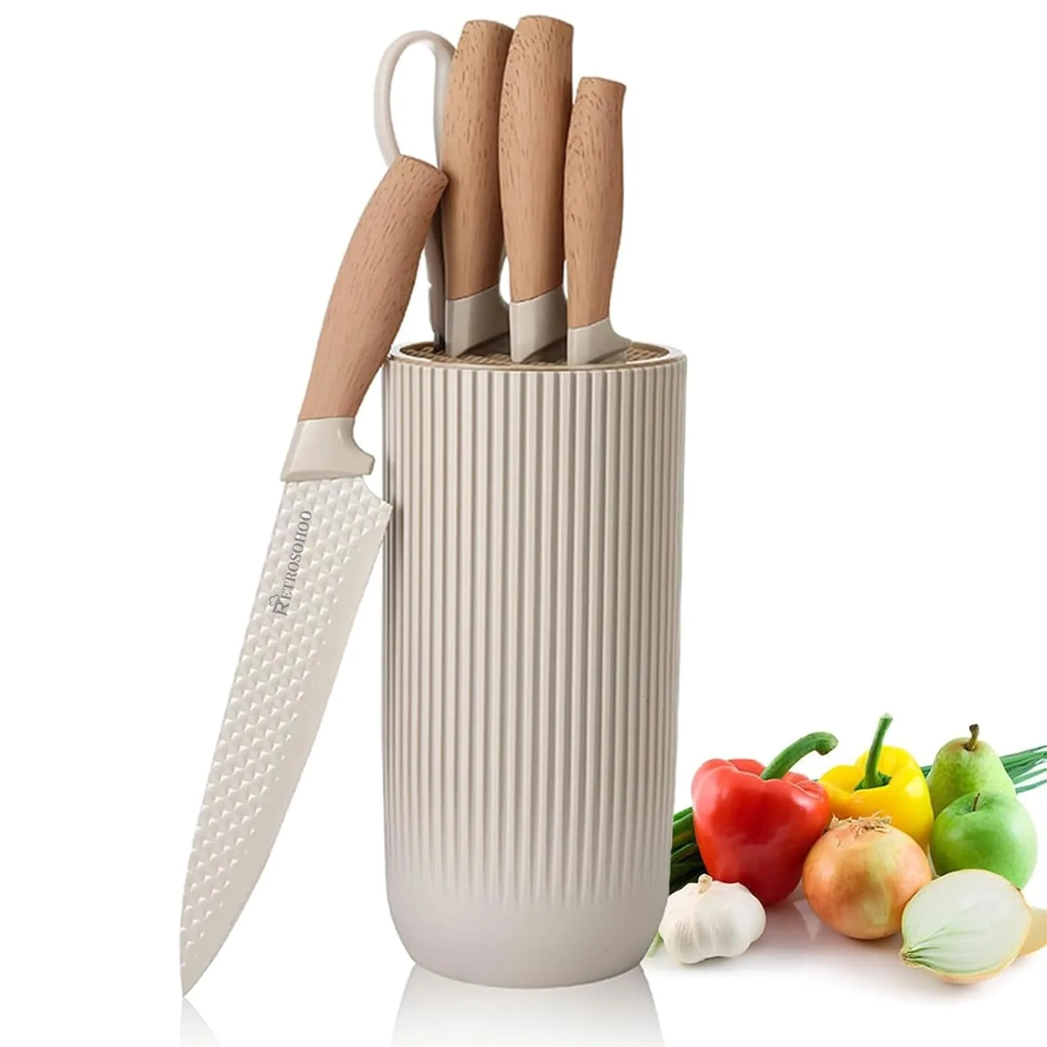 kitchen knife set khaki 1