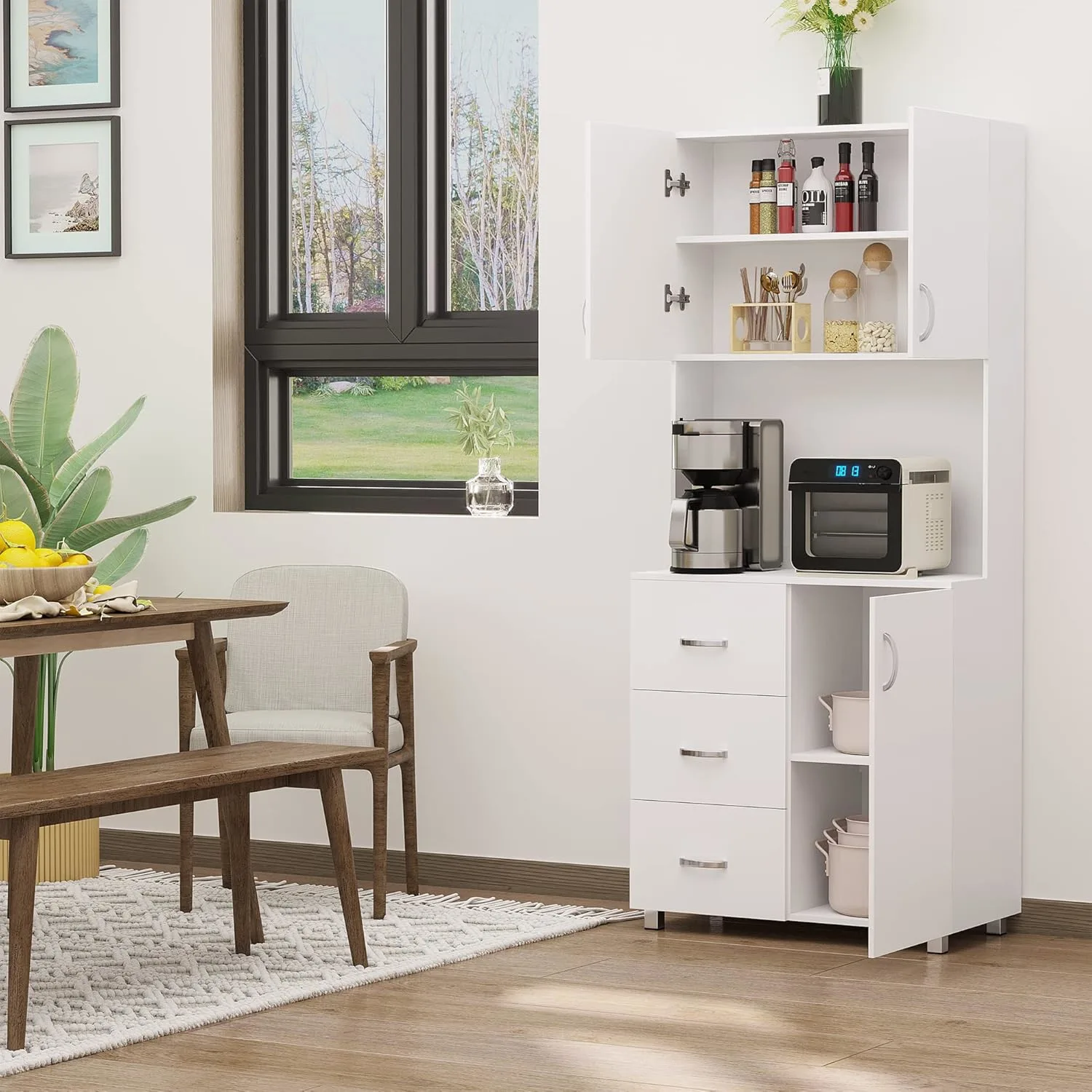 kitchen pantry cabinet hutch 2