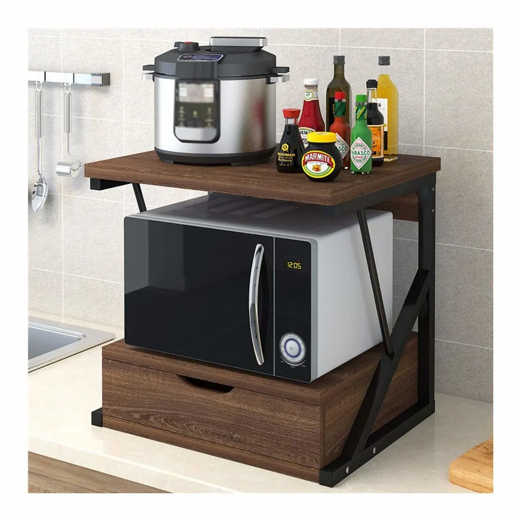 kitchen storage rack wooden drawer 1